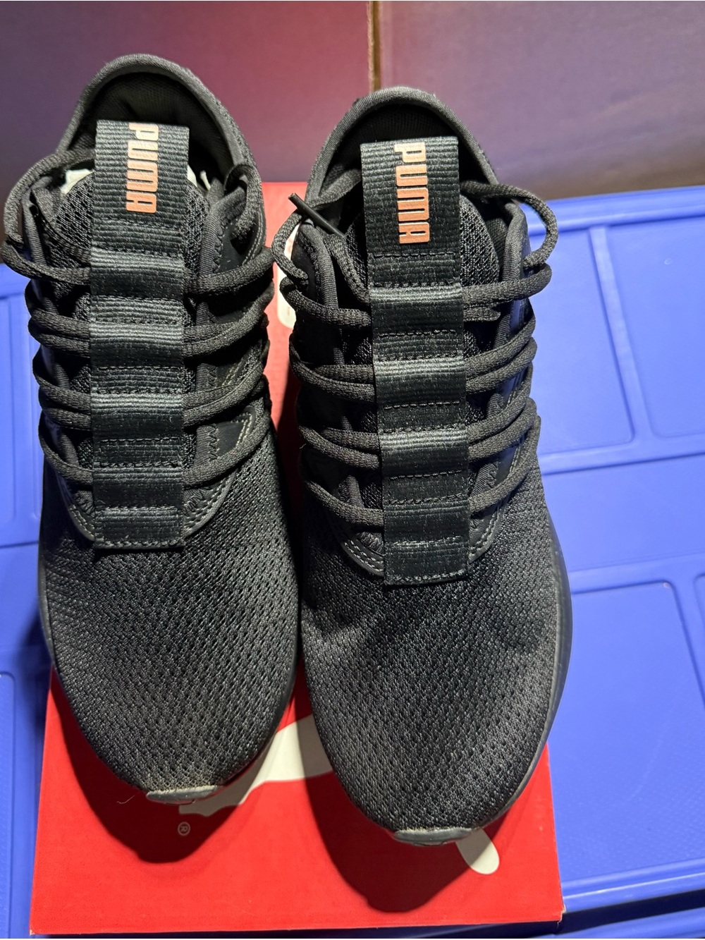 Puma Star Vital Black Sneakers with Rose Gold Logo Women’s Size 7.5